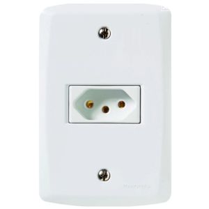 TOMADA LUX2 BRANCO 4X2 1 TOM 2PT 20A/250V REF. 57145013