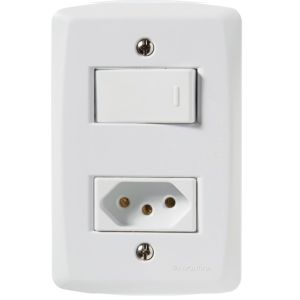 INT. LUX2 BRANCO 4X2 1 TECLA SIMP  1 TOM 20A 250V