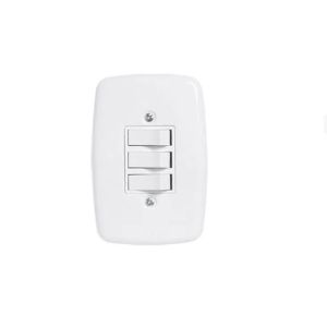 INT. IDEALE BRANCO 4X2 3 TECLAS SIMPLES 10A 250V REF. 3205