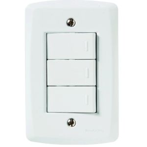 INT. LUX2 BRANCO 4X2  3 TECLA SIMP 10A/250V