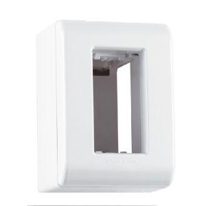 CAIXA SOBREPOR LIZFLEX BRANCO  1 POSTO C/ TAMPA REF. 57303/001