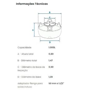CAIXA D AGUA 1.000 LT POLIETILENO TANQUE