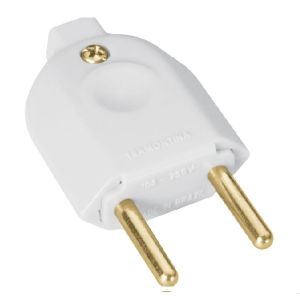 PLUGUE MACHO 2P BRANCO 10 A 250 V REF 57402/102
