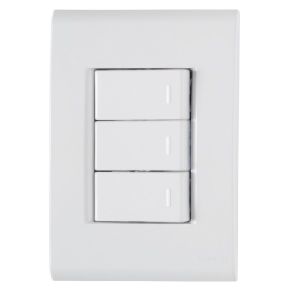 INT. LIZ BRANCO 4X2  3 TECLA SIMP 10A/250V REF. 57170/070
