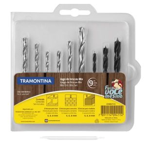 JOGO DE BROCAS COM 9 UN MIX PCS REF. 43408/512 PROMO