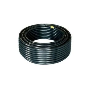 MANGUEIRA POLIET 25 X 2.5 MM PRETA ROLO 100 MTS