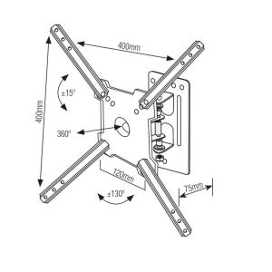 SUPORTE TV  LCD/LED/PLASMA 10 A 55 ART REF SBRP1020 PROMO