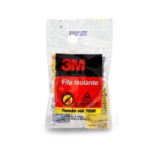 FITA ISOLANTE PRETA 10 MTS X 18 MM - MARCA 3M