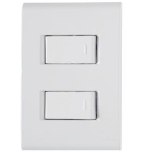 INT. LIZ BRANCO 4X2  2 TECLA SIMP 10A/250V REF. 57170/040