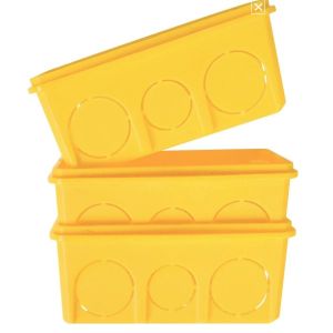 CAIXA DE LUZ 4 X 4 - PVC AMARELA REF. 57500042