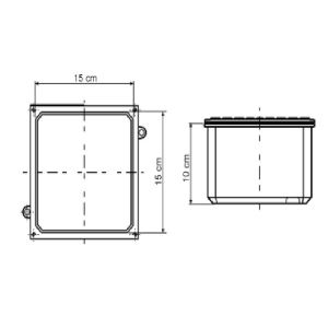 CAIXA DE PASSAGEM 15X15 ALUM C/ TAMPA REF. 56123/002  PROMO