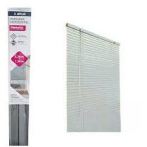 PERSIANA HORIZONTAL PLASTICO CINZA 140 X 130 CM 4 PC PROMO