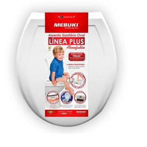 ASSENTO  ALMOFADADO OVAL LINEA PLUS BRANCO REF. 10400224