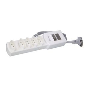 FILTRO DE LINHA 05 TOMADAS 1.0 M BIVOLT BRANCO REF.13794