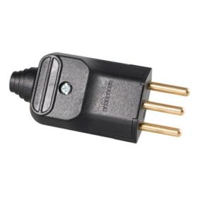 PLUGUE 2P+T 10 A C/ PRENSA CABO PLD11-3 PRETO REF. 17729